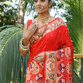 RED  paithani weaves sarees 1