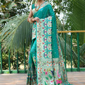 CYAN BLUE   paithani weaves sarees 