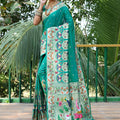 CYAN BLUE   paithani weaves sarees  2