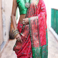 Rani Colour Meenakari patola Silk Saree 3