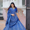  NAVY BLUE Vaishali silk Bandhani Chaniya choli 1