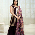 Wine Colour Readymade Crop Top with Sharara and Dupatta 4