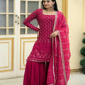 Pink Colour Top Sharara Dupatta 3