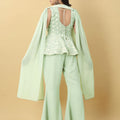 Classy Pastel Green Palazzo Top 3