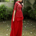 Red Farari Sharara Set 2