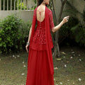 Red Farari Sharara Set 3