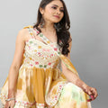 Yellow Colour Georgette Sharara Set 1