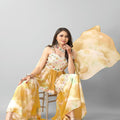 Yellow Colour Georgette Sharara Set 3