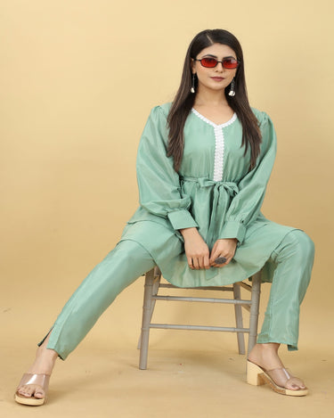 Pista Colour New Designer Party Wear Pant With Top 1