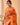 ORANGE Pure paithani silk saree with jaal design 1