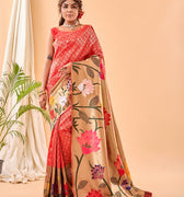 RED PURE PAITHANI SILK SAREE