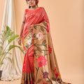 RED PURE PAITHANI SILK SAREE 2