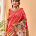 RED PURE PAITHANI SILK SAREE 1