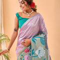 PURPLE PURE PAITHANI SILK SAREE 3