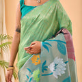 GREEN PURE PAITHANI SILK SAREE 3