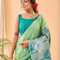 GREEN PURE PAITHANI SILK SAREE 4