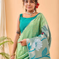 GREEN PURE PAITHANI SILK SAREE 1