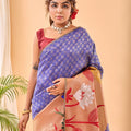 BLUE PURE PAITHANI SILK SAREE  3