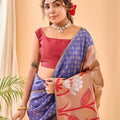 BLUE PURE PAITHANI SILK SAREE  1