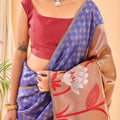 BLUE PURE PAITHANI SILK SAREE  4