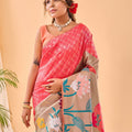 PINK PURE PAITHANI SILK SAREE  1