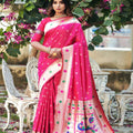 Pink Colour Devangi Paithani Saree