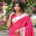 Pink Colour Devangi Paithani Saree 1