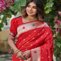 Red Colour Devangi Paithani Saree 1