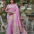 Baby Pink Colour Devangi Paithani Saree 