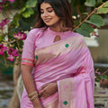 Baby Pink Colour Devangi Paithani Saree 1