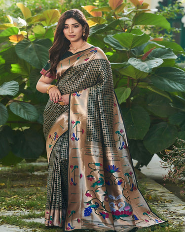 Green Colour Duck Paithani Saree