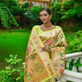 Limbu Colour Paithani Ena Saree 2