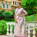 Baby Pink Colour Paithani Ena Saree