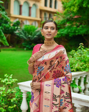 Maroon Colour Paithani Ena Saree 1