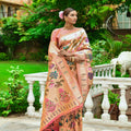 Peach Colour Paithani Ena Saree 2