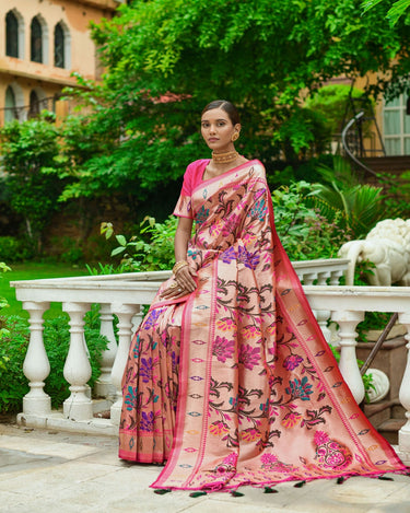 Pink Colour Paithani Ena Saree 1