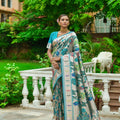 Firozi Colour Paithani Ena Saree