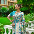 Firozi Colour Paithani Ena Saree 1