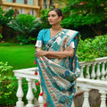 Firozi Colour Paithani Ena Saree 2