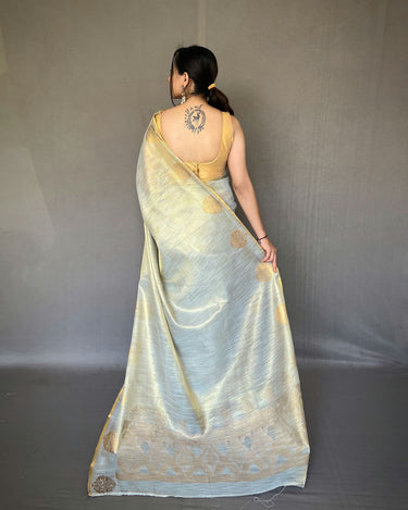 SKY BLUE  Jacquard Zari Weaving Saree 2