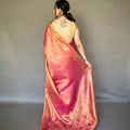 PINK  Jacquard Zari Weaving Saree 2