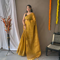 YELLOW  Original Tissue Silk Sarees