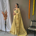 OFF WHITE   Original Tissue Silk Sarees