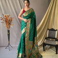 GREEN This beautiful Paithani Soft Silk saree