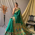 GREEN This beautiful Paithani Soft Silk saree 2