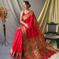 RED This beautiful Paithani Soft Silk saree 2