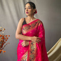 PINK  This beautiful Paithani Soft Silk saree  1