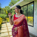 WINE Pure soft paithani silk saree 1