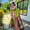 LIGHT GREEN Pure soft paithani silk saree 