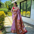 PURPLE  Pure soft paithani silk saree  